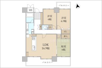 3LDK※図面と現況に相違ある場合には現況優先とします。
