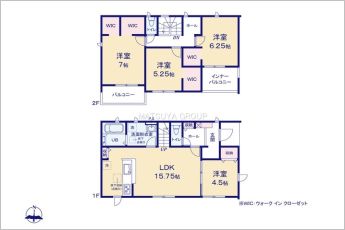 4LDK※図面と現況に相違ある場合には現況優先とします。
