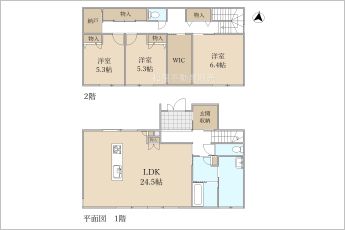 3SLDK※図面と現況に相違がある場合は現況優先とします