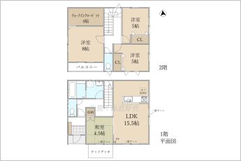 4LDK※図面と現況に相違ある場合には現況優先とします。