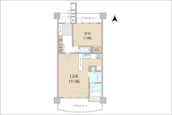 1LDK※図面と現況に相違ある場合には現況優先とします。
