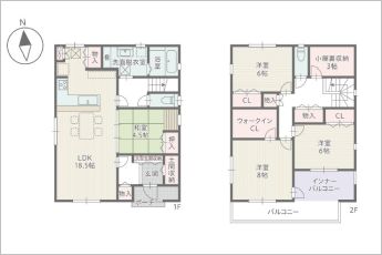 4LDK＋小屋裏収納