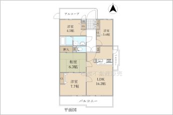 4LDK※図面と現況に相違がある場合は現況優先とします