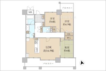 3LDK※図面と現況に相違がある場合は現況優先とします