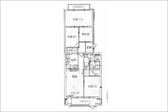3SLDK※図面と現況に相違がある場合は現況優先とします
