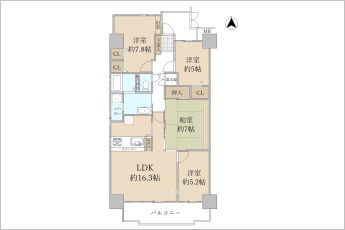 4LDK※図面と現況に相違ある場合には現況優先とします。