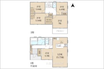 5LDK※図面と現況に相違ある場合には現況優先とします。