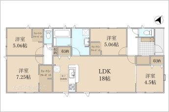 4LDK※図面と現況に相違ある場合には現況優先とします。