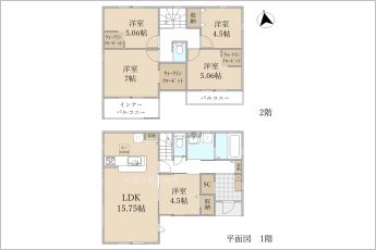 5LDK※図面と現況に相違ある場合には現況優先とします。