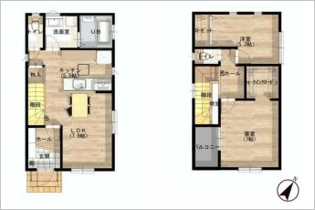 2LDK※図面と現況に相違ある場合には現況優先とします。