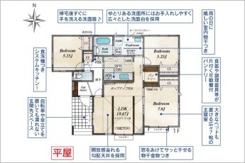 3LDK図面と現況に相違ある場合には現況優先とします。