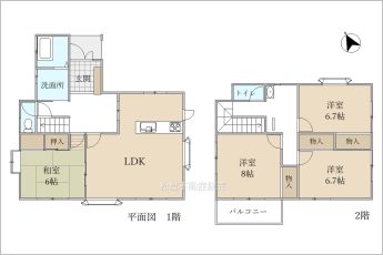 4LDK※図面と現況に相違がある場合は現況優先とします