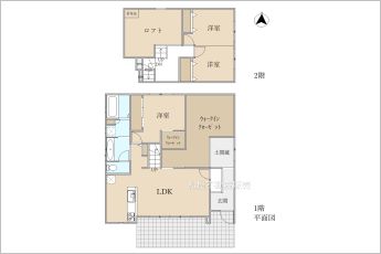 2LDK※図面と現況に相違がある場合は現況優先とします