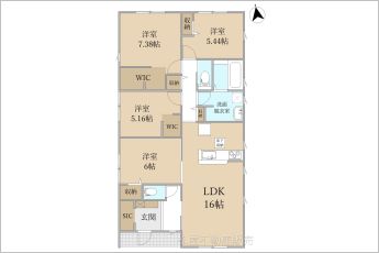 4LDK※図面と現況に相違ある場合には現況優先とします。