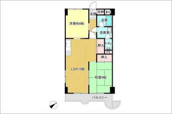 2LDK※図面と現況に相違ある場合には現況優先とします。