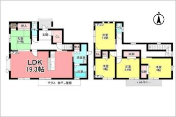 5LDK※図面と現況に相違ある場合には現況優先とします。