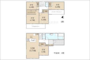 5LDK※図面と現況に相違ある場合には現況優先とします。