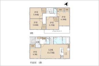 5LDK※図面と現況に相違ある場合には現況優先とします。