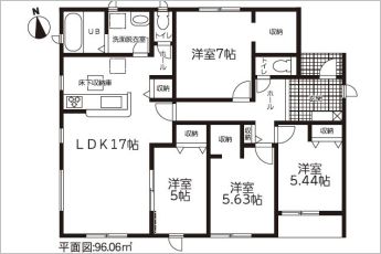 4LDK※図面と現況に相違ある場合には現況優先とします。