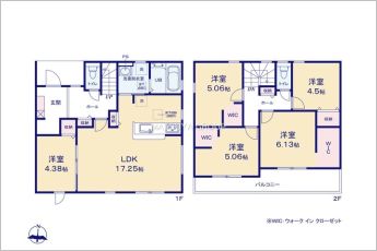 5LDK※図面と現況に相違ある場合には現況優先とします。