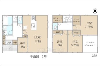 4SLDK※図面と現況に相違ある場合には現況優先とします。