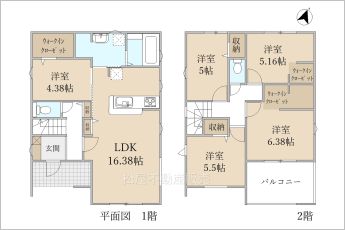5LDK※図面と現況に相違ある場合には現況優先とします。