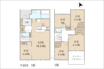 5LDK※図面と現況に相違ある場合には現況優先とします。