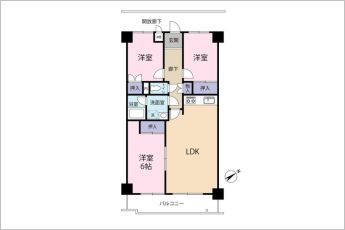 3LDK※図面と現況に相違ある場合には現況優先とします。