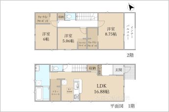 3LDK＋フリースペース※図面と現況に相違ある場合には現況優先とします。