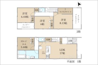 3SLDK※図面と現況に相違ある場合には現況優先とします。