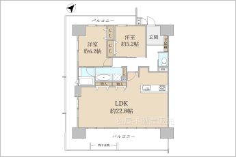 2LDK※図面と現況に相違がある場合は現況優先とします