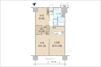 2LDK+WTC3.7帖※図面と現況に相違がある場合は現況優先とします