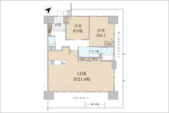 2LDK※図面と現況に相違がある場合は現況優先とします