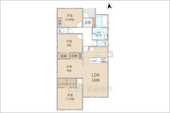 4LDK※図面と現況に相違ある場合には現況優先とします。