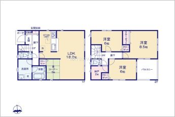 3SLDK+タタミコーナー（3帖）