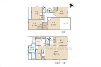 5LDK※図面と現況に相違ある場合には現況優先とします。