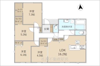 4LDK※図面と現況に相違ある場合には現況優先とします。