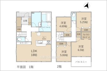 4LDK※図面と現況に相違ある場合には現況優先とします。