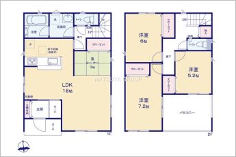 3LDK+タタミコーナー（3帖）※図面と現況に相違ある場合には現況優先とします。