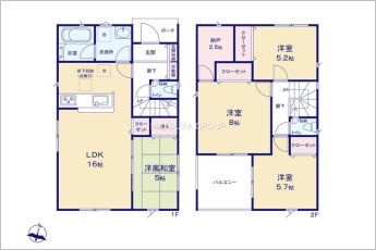 4SLDK※図面と現況に相違ある場合には現況優先とします。