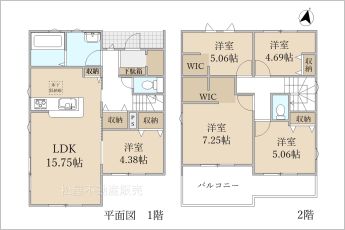 5LDK※図面と現況に相違ある場合には現況優先とします。
