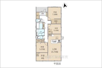 4LDK※図面と現況に相違ある場合には現況優先とします。