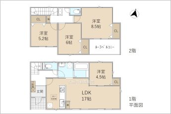 4LDK※図面と現況に相違ある場合には現況優先とします。
