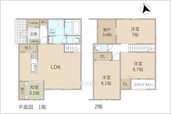 5LDK※図面と現況に相違ある場合には現況優先とします。
