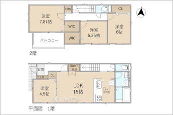 4LDK※図面と現況に相違ある場合には現況優先とします。