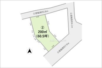 2区画※図面と現況に相違がある場合は現況優先とします