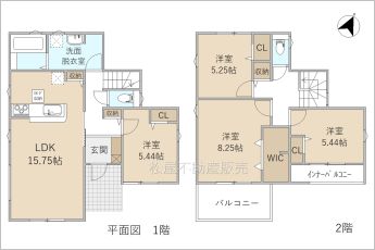 4LDK※図面と現況に相違ある場合には現況優先とします。