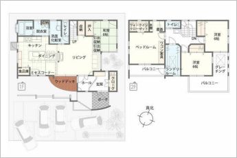 3LDK＋タタミコーナー6帖※図面と現況に相違ある場合には現況優先とします。
