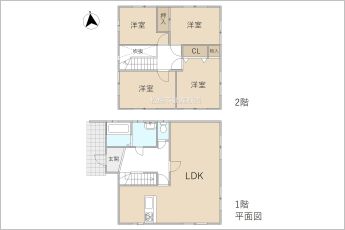 4LDK※図面と現況に相違ある場合には現況優先とします。