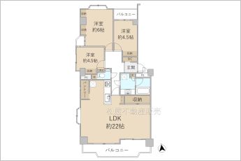 3LDK※図面と現況に相違ある場合には現況優先とします。